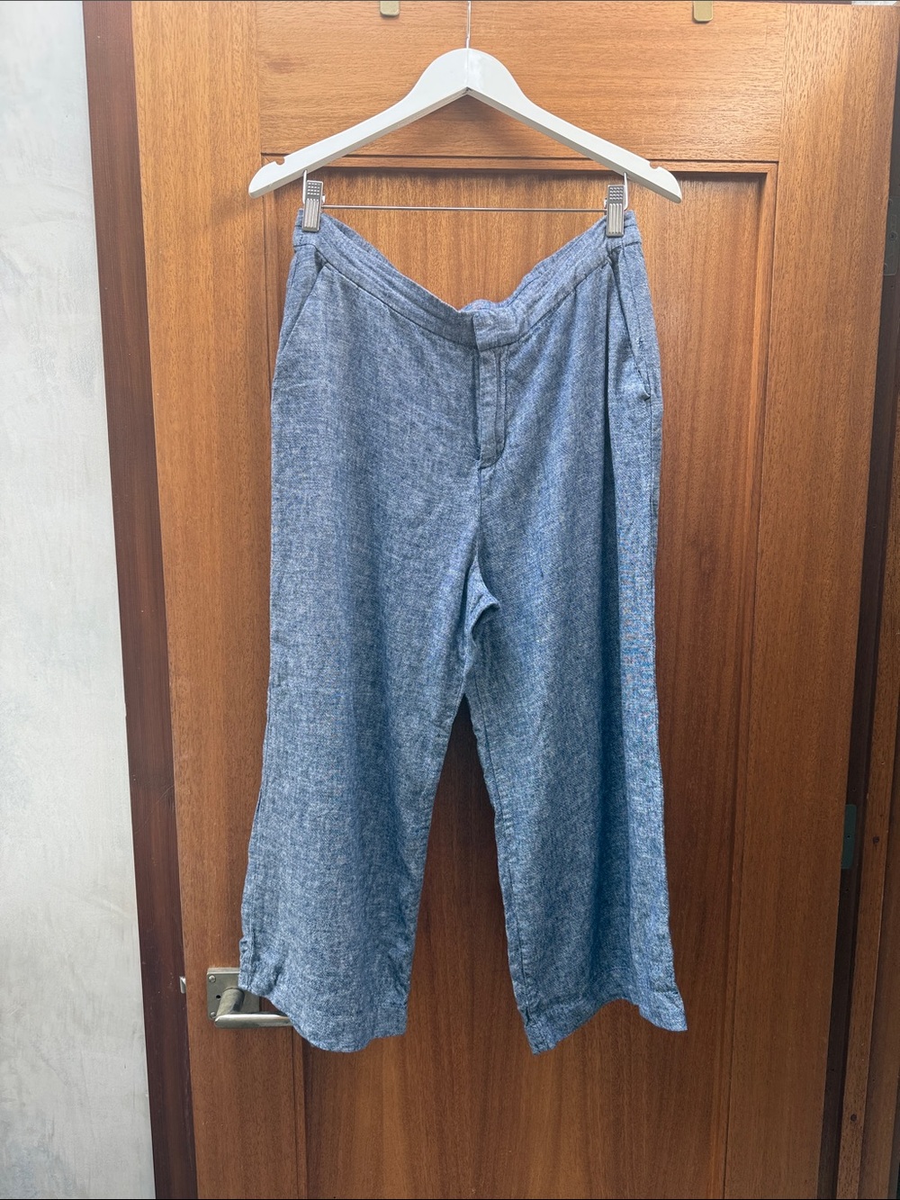 Old Navy Blue Cropped Wide-Leg Pants